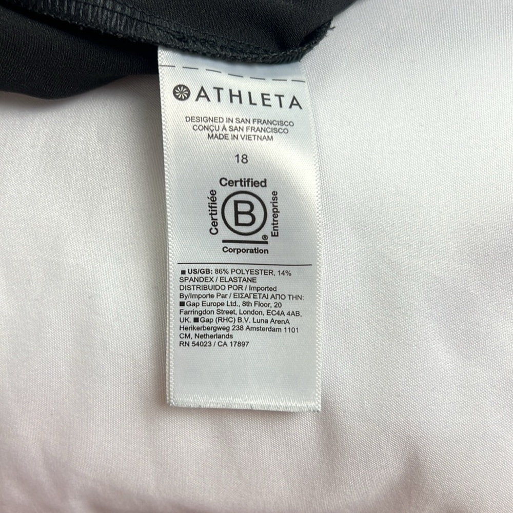Athleta Women’s 18 Black Zipper Pocket Pull-on Endless High Rise Pant - Picture 7 of 10